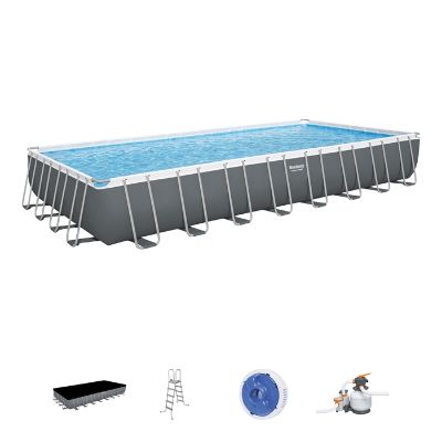 Power Steel® /9.56m x 4.88m x 1.32m Rectangular Pool Set